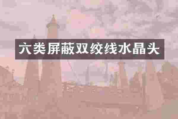 六类屏蔽双绞线水晶头