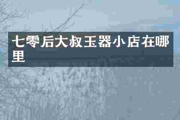 七零后大叔玉器小店在哪里