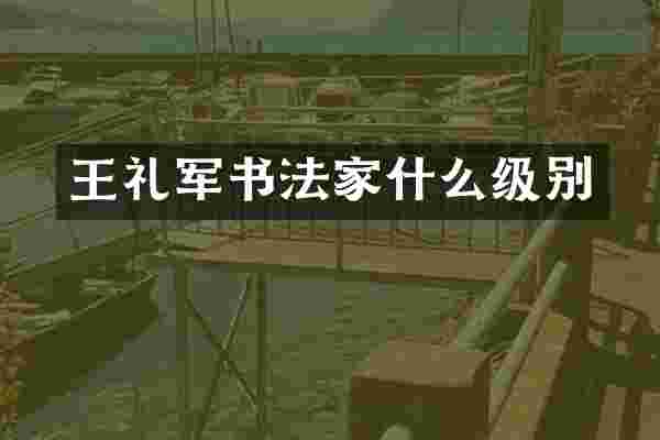 王礼军书法家什么级别