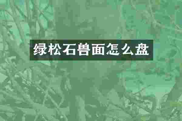 绿松石兽面怎么盘