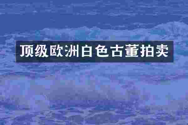 顶级欧洲白色古董拍卖