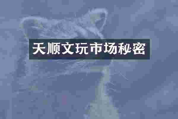 天顺文玩市场秘密