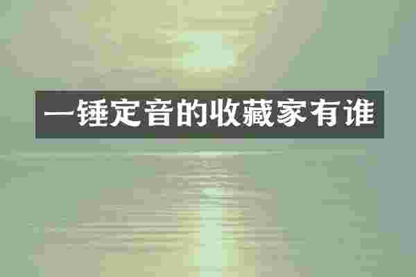 一锤定音的收藏家有谁