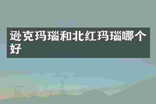 逊克玛瑙和北红玛瑙哪个好