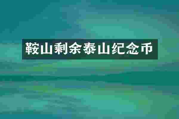 鞍山剩余泰山纪念币