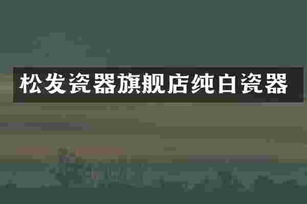 松发瓷器旗舰店纯白瓷器