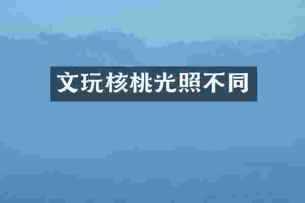 文玩核桃光照不同