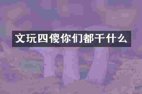 文玩四傻你们都干什么