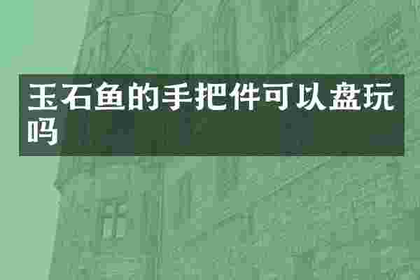 玉石鱼的手把件可以盘玩吗