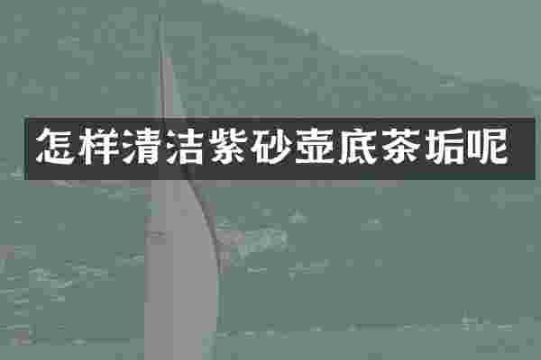 怎样清洁紫砂壶底茶垢呢