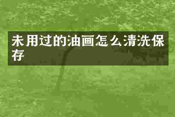 未用过的油画怎么清洗保存