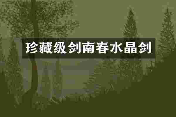 珍藏级剑南春水晶剑