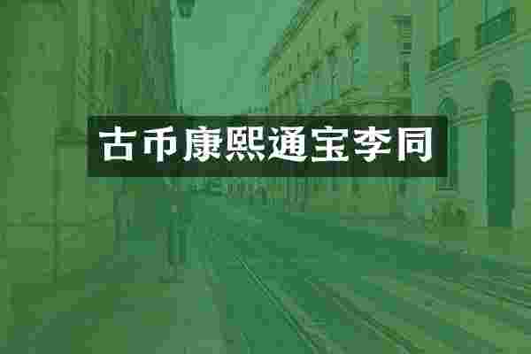 古币康熙通宝李同