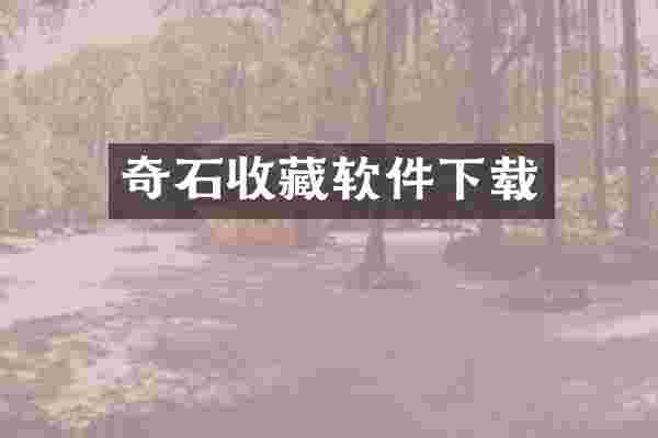 奇石收藏软件下载