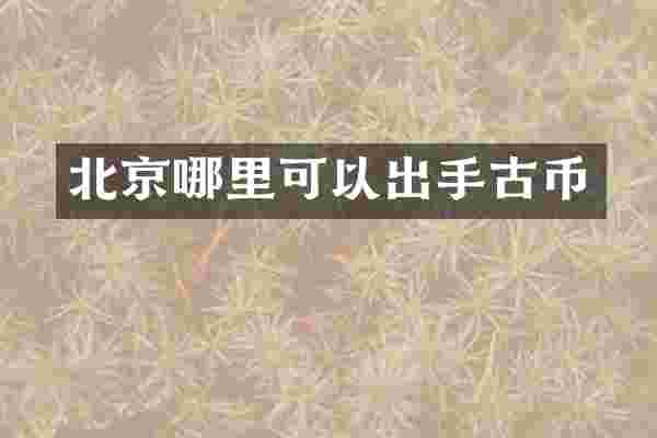 北京哪里可以出手古币