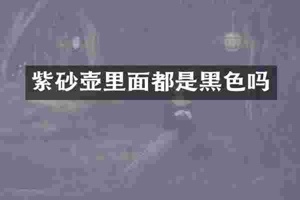 紫砂壶里面都是黑色吗