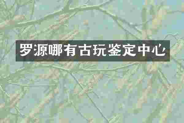 罗源哪有古玩鉴定中心