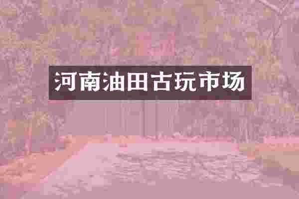 河南油田古玩市场