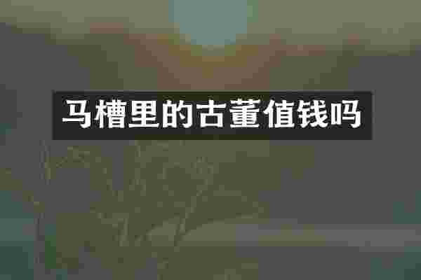 马槽里的古董值钱吗