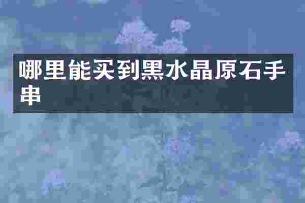 哪里能买到黑水晶原石手串
