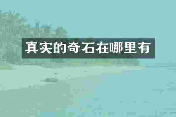 真实的奇石在哪里有