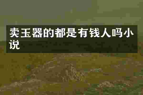 卖玉器的都是有钱人吗小说