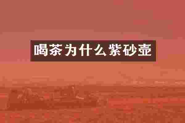 喝茶为什么紫砂壶