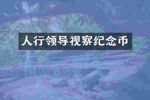 人行领导视察纪念币