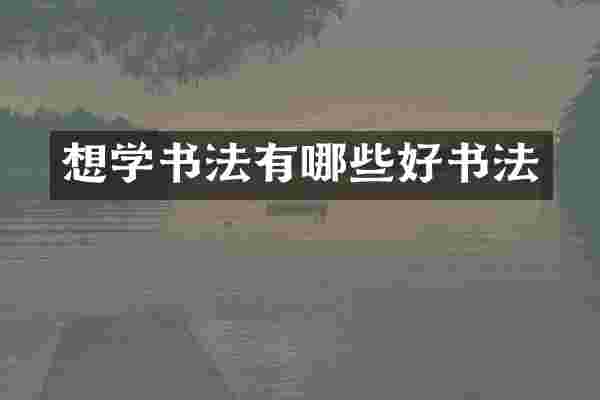 想学书法有哪些好书法