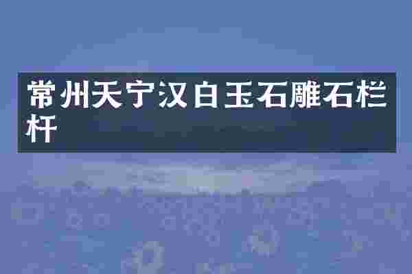 常州天宁汉白玉石雕石栏杆