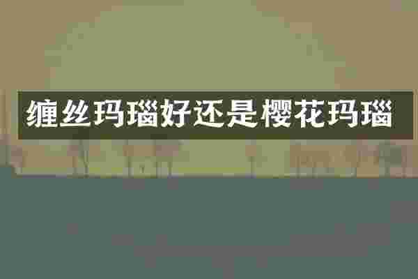 缠丝玛瑙好还是樱花玛瑙