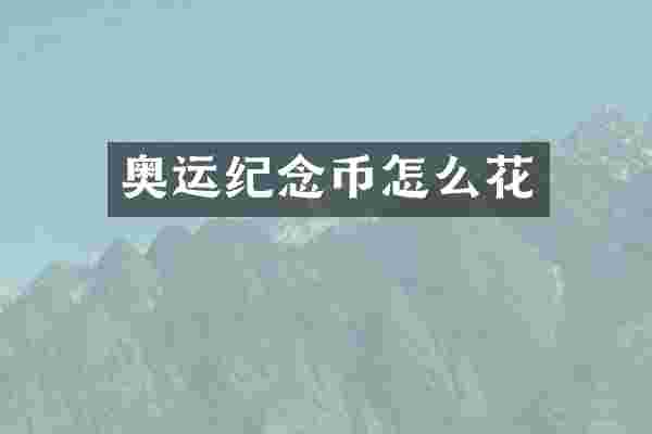奥运纪念币怎么花
