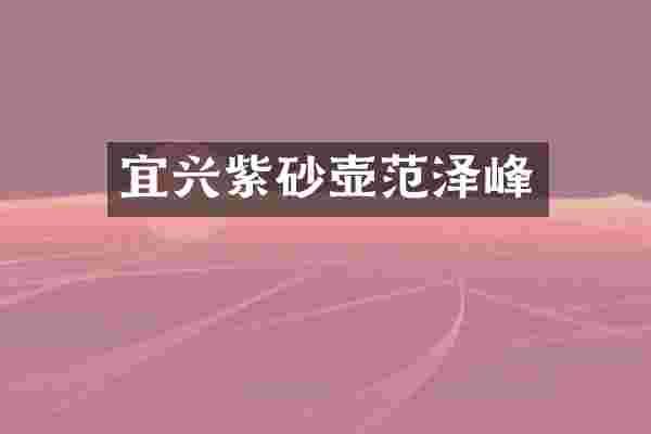 宜兴紫砂壶范泽峰