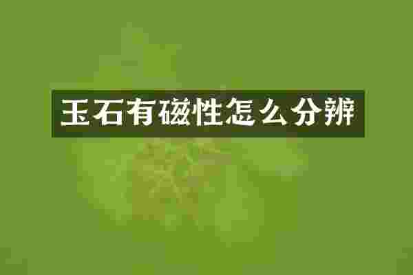 玉石有磁性怎么分辨
