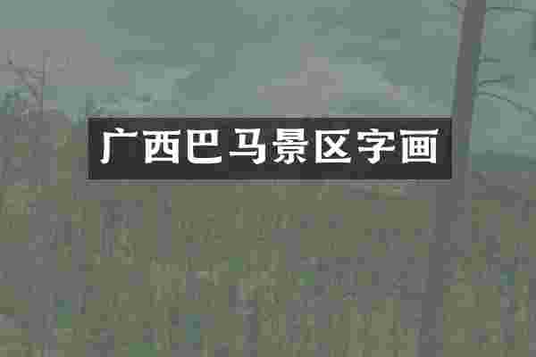 广西巴马景区字画