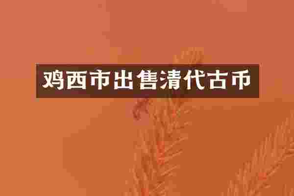 鸡西市出售清代古币