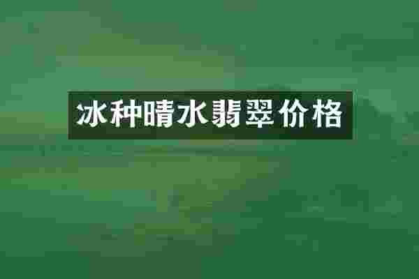 冰种晴水翡翠价格