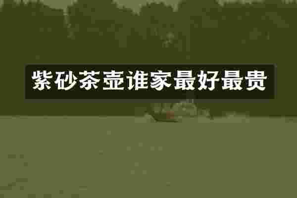 紫砂茶壶谁家最好最贵