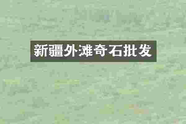 新疆外滩奇石批发