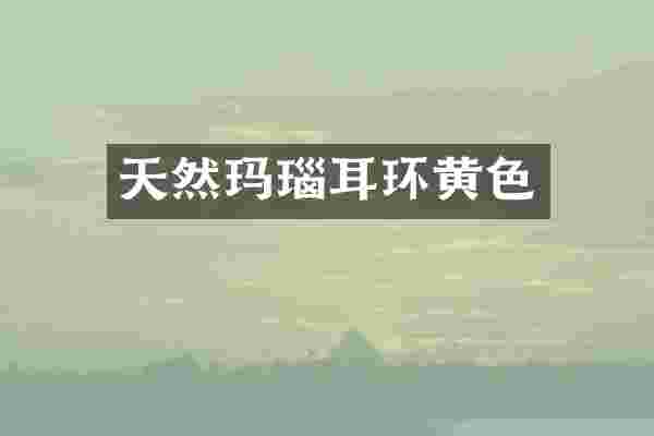 天然玛瑙耳环黄色