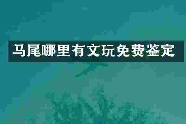 马尾哪里有文玩免费鉴定