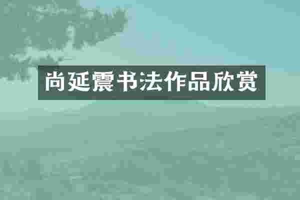 尚延震书法作品欣赏