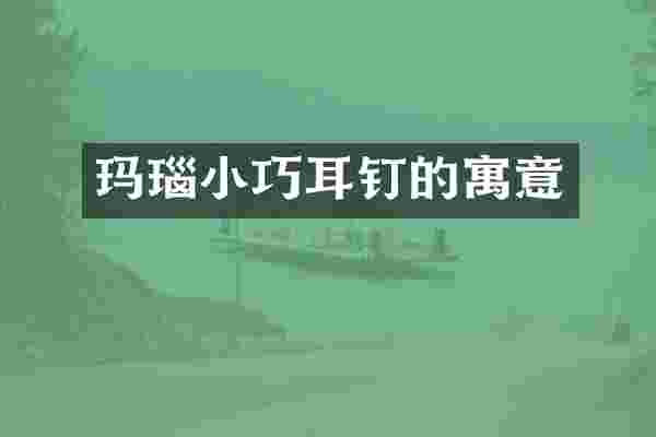 玛瑙小巧耳钉的寓意