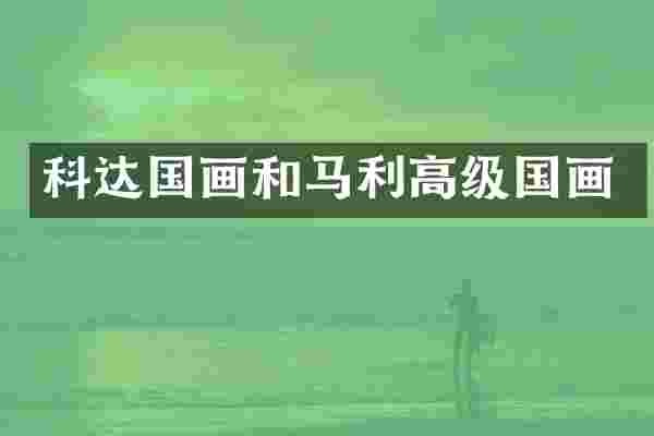 科达国画和马利高级国画