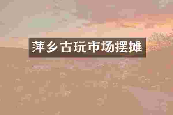 萍乡古玩市场摆摊