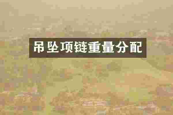 吊坠项链重量分配