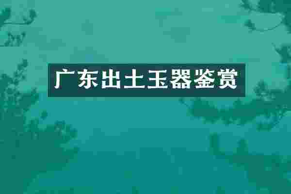 广东出土玉器鉴赏