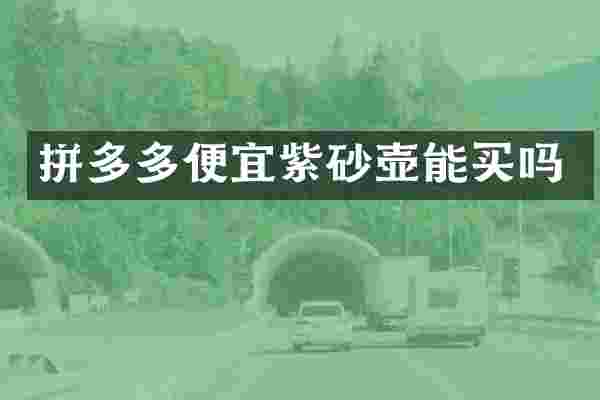 拼多多便宜紫砂壶能买吗