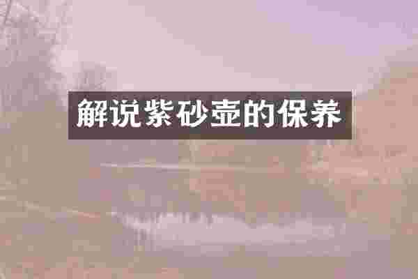 解说紫砂壶的保养