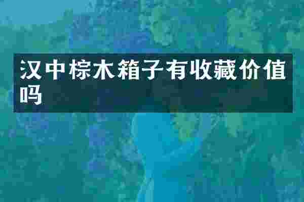 汉中棕木箱子有收藏价值吗